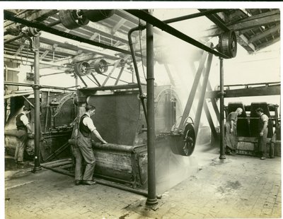 Felt Milling Department, Long Meadow Mill, 1923 by English Photographer